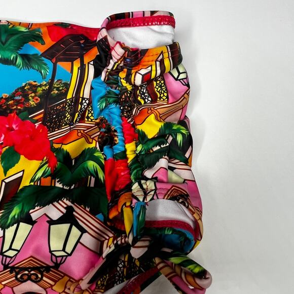 Sporlike Floral Ruffle High Waist Two Piece Swimsuit New L - Picture 10 of 10